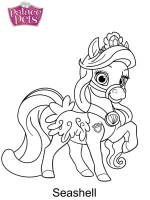 Palace Pets boyama sayfası,  coloring page, Saray Evcil Hayvanlari Deniz Kabugu, 