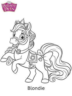 Palace Pets boyama sayfası,  coloring page, Saray Evcilleri Sarışın, 