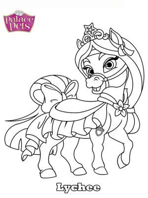 Palace Pets boyama sayfası,  coloring page, Saray Evcil Hayvanları Lychee, 