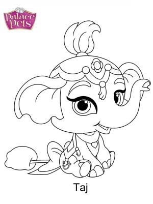 Palace Pets boyama sayfası,  coloring page, Saray Evcil Hayvanları Taj, 