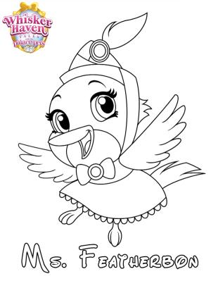 Palace Pets boyama sayfası,  coloring page, Bayan Featherbon, 