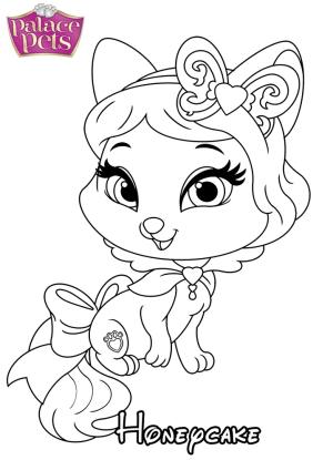 Palace Pets boyama sayfası,  coloring page, Ballı Kek Prensesi, 