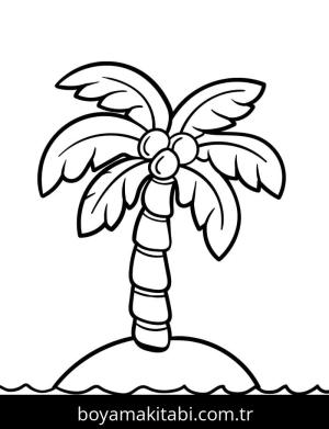 Palmiye Ağacı boyama sayfası – ücretsiz yazdır, boyama etkinliği