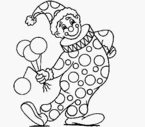 Palyaço boyama sayfası,  coloring page, Sevimli Erkek Palyaço, 