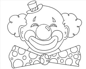 Palyaço boyama sayfası,  coloring page, Gülümseyen Sirk Palyaço, 