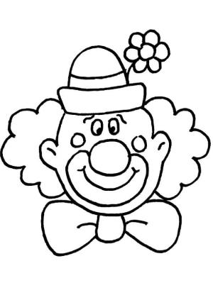 Palyaço boyama sayfası,  coloring page, Palyaço Yüzü, 