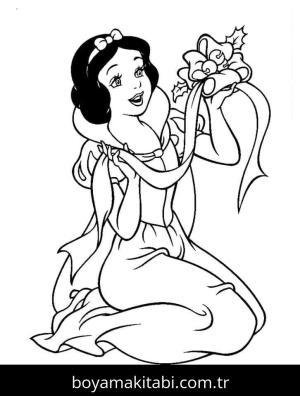 Pamuk Prenses ve Yedi Cüceler boyama sayfası – çocuklar için, çizgi film temalı