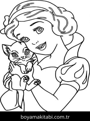 Pamuk Prenses ve Yedi Cüceler boyama sayfası – eğitici aktivite, yaratıcılık