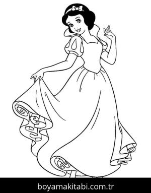 Pamuk Prenses ve Yedi Cüceler boyama sayfası – renkli çizimler, okul öncesi