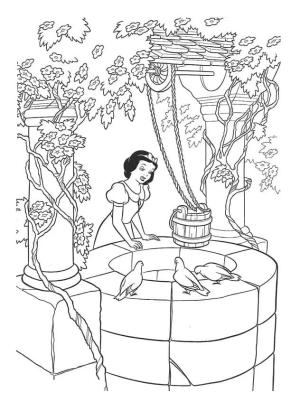 Pamuk Prenses boyama sayfası,  coloring page, Pamuk Prenses şarkı söylüyor, 