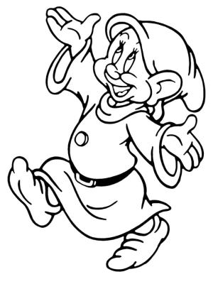 Pamuk Prenses boyama sayfası,  coloring page, Disney Pamuk Prenses’ten Dopey, 