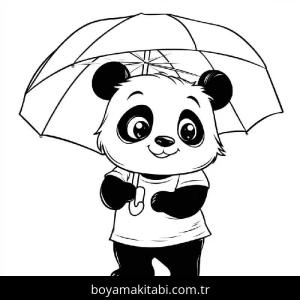 Panda boyama sayfası – boyama etkinliği, çocuk aktivitesi