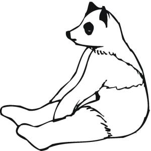 Panda boyama sayfası,  coloring page, Oturan Dev Panda, 