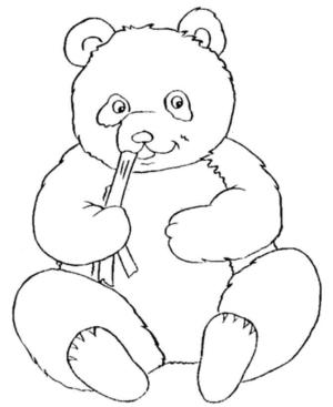 Panda boyama sayfası,  coloring page, Bir Panda, 