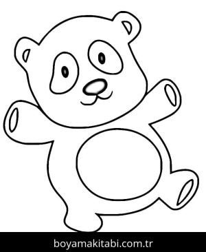 Panda boyama sayfası – el becerilerini geliştirir, boyama çalışması