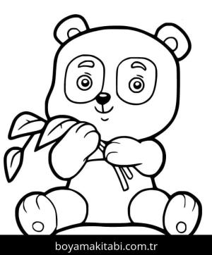 Panda boyama sayfası – evde etkinlik, ücretsiz yazdır