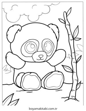 Panda boyama sayfası – okul öncesi, evde etkinlik