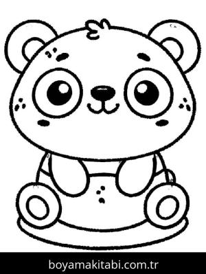 Panda boyama sayfası – eğitici aktivite, yaratıcılık