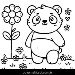 Panda boyama sayfası – okul öncesi, evde etkinlik