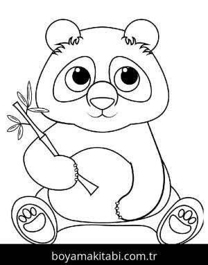 Panda boyama sayfası – boyama çalışması, yaratıcılığı geliştirir