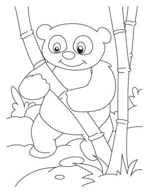 Panda boyama sayfası,  coloring page, Gülümseyen Panda, 