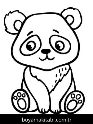 Panda boyama sayfası – eğitici aktivite, yaratıcılık