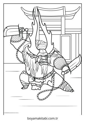 Panda boyama sayfası – basit çizim, kolay boyama