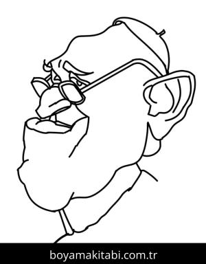 Papa Francis boyama sayfası – PDF indir, sevimli karakter