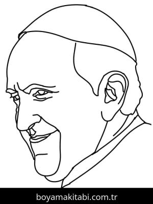 Papa Francis boyama sayfası – ücretsiz yazdır, boyama etkinliği