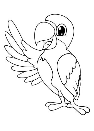 Papağan boyama sayfası,  coloring page, Papağan Merhaba Deyin, 