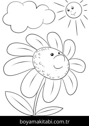 Papatya boyama sayfası – yaratıcılık, eğlenceli etkinlik