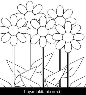 Papatya boyama sayfası – sevimli karakter, sanatsal çalışma