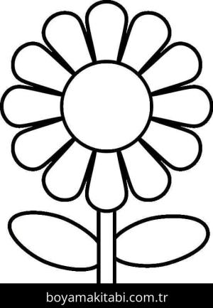 Papatya boyama sayfası – boyama çalışması, yaratıcılığı geliştirir