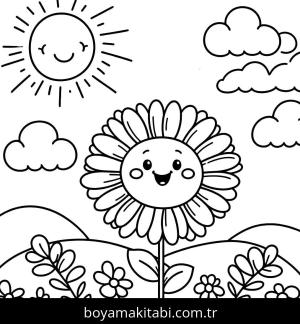 Papatya boyama sayfası,  coloring page, , 