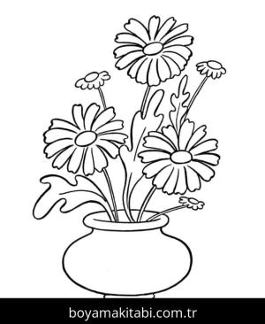 Papatya boyama sayfası – ücretsiz yazdır, boyama etkinliği
