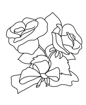 Papyon boyama sayfası,  coloring page, Yay ile Gül, 