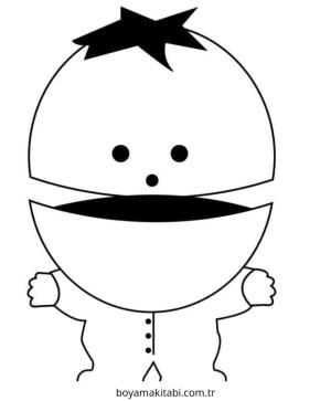 Park boyama sayfası – çizgi film temalı, basit çizim