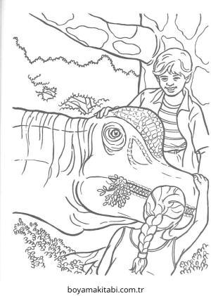 Park boyama sayfası – çizgi film temalı, basit çizim