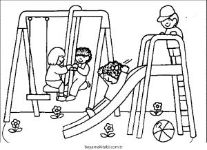 Park boyama sayfası – yaratıcılığı geliştirir, keyifli zaman