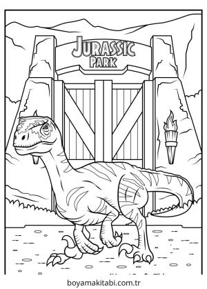 Park boyama sayfası – kolay boyama, eğitici aktivite