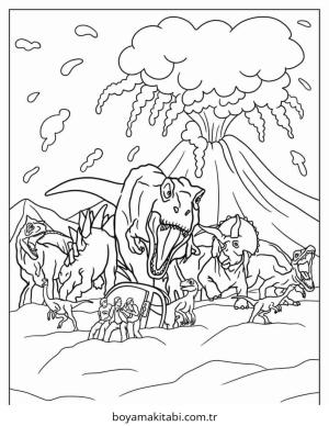 Park boyama sayfası – çizgi film temalı, basit çizim