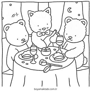 Parti boyama sayfası – boyama çalışması, yaratıcılığı geliştirir