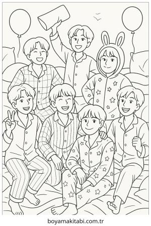 Parti boyama sayfası – el becerilerini geliştirir, boyama çalışması