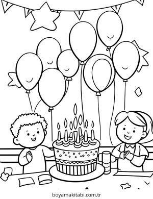 Parti boyama sayfası – eğitici aktivite, yaratıcılık