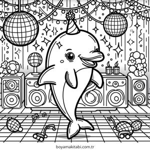 Parti boyama sayfası – evde etkinlik, ücretsiz yazdır