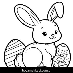 Paskalya Tavşanı boyama sayfası – boyama çalışması, yaratıcılığı geliştirir