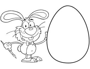 Paskalya Tavşanı boyama sayfası,  coloring page, Büyük Yumurtalı Paskalya Tavşanı, 