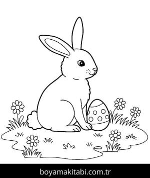 Paskalya Tavşanı boyama sayfası – yaratıcılığı geliştirir, keyifli zaman