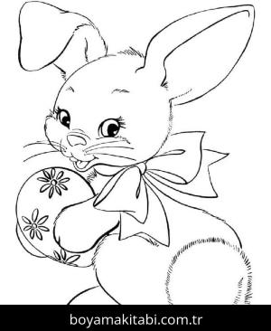 Paskalya Tavşanı boyama sayfası – sanatsal çalışma, çocuklar için
