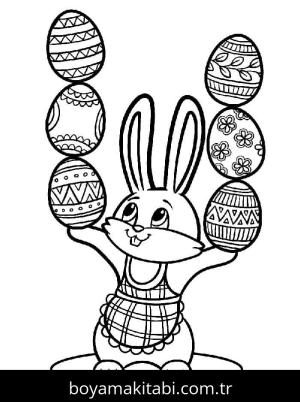 Paskalya Tavşanı boyama sayfası – yaratıcılık, eğlenceli etkinlik